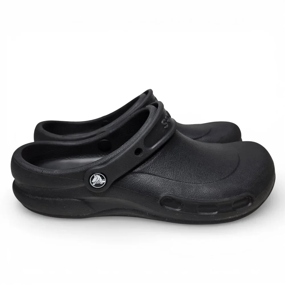 Crocs Work Bistro Clogs Unisex Black‎ Slip Resistant Chef Professional M9 W11